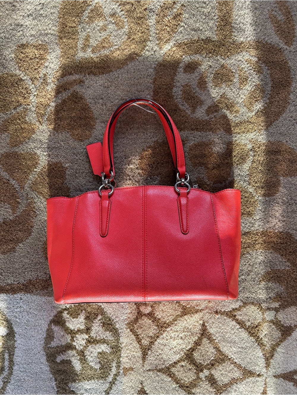 Coach Orange Leather Mini Christe Purse - Picture 2 of 4